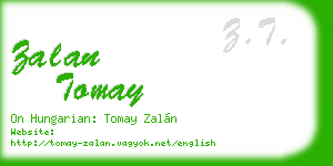 zalan tomay business card